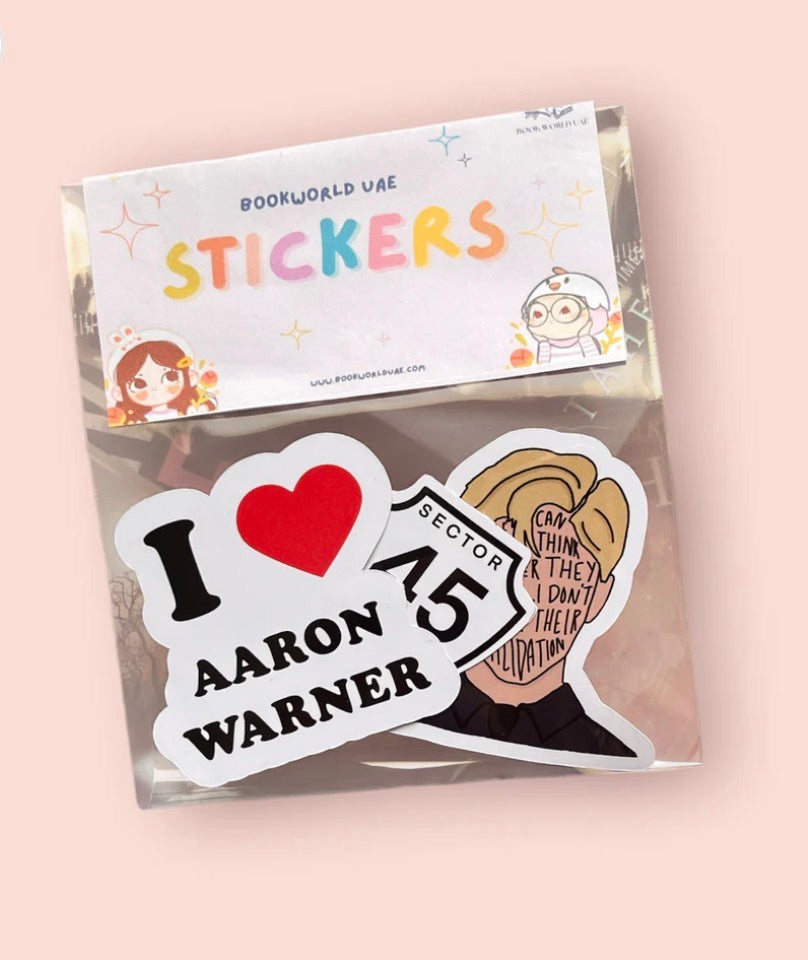 Aaron Warner (Shatter Me) Sticker Pack - Kindle, Ipad, Laptop Stickers