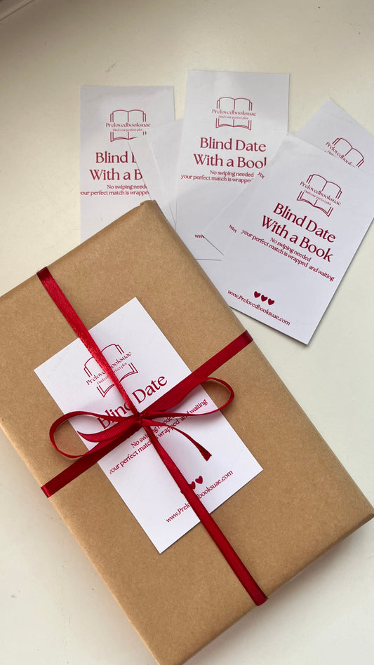 Surprise mystery book wrapped with hints – Blind Date with a Book from Preloved Books UAE.