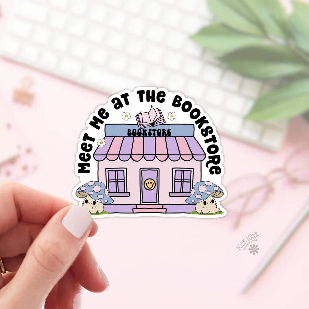 Meet Me At The Bookstore - Vinyl Sticker