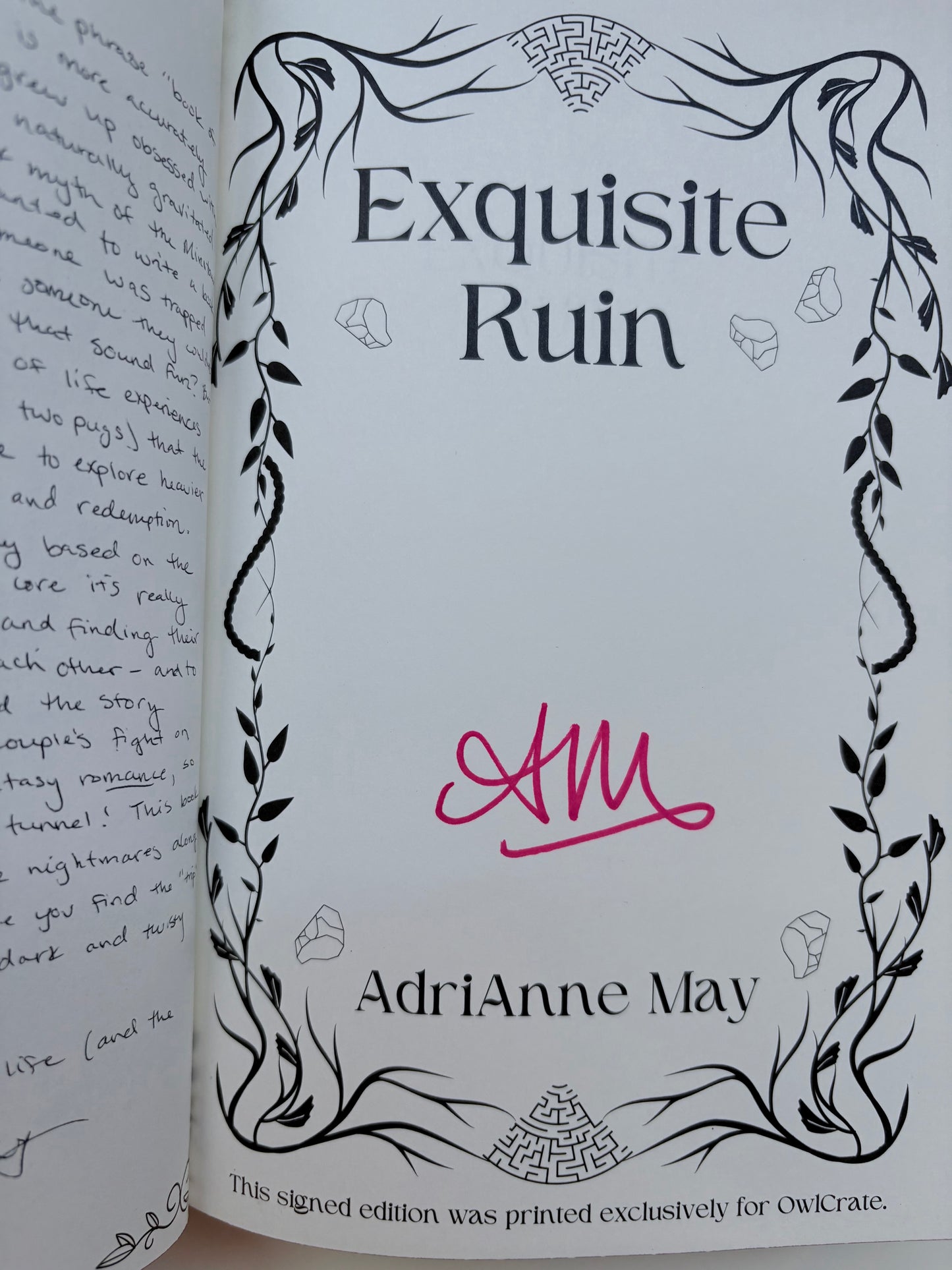 Owlcrate: Exquisite Ruin by Adrianne May (Hardcover)