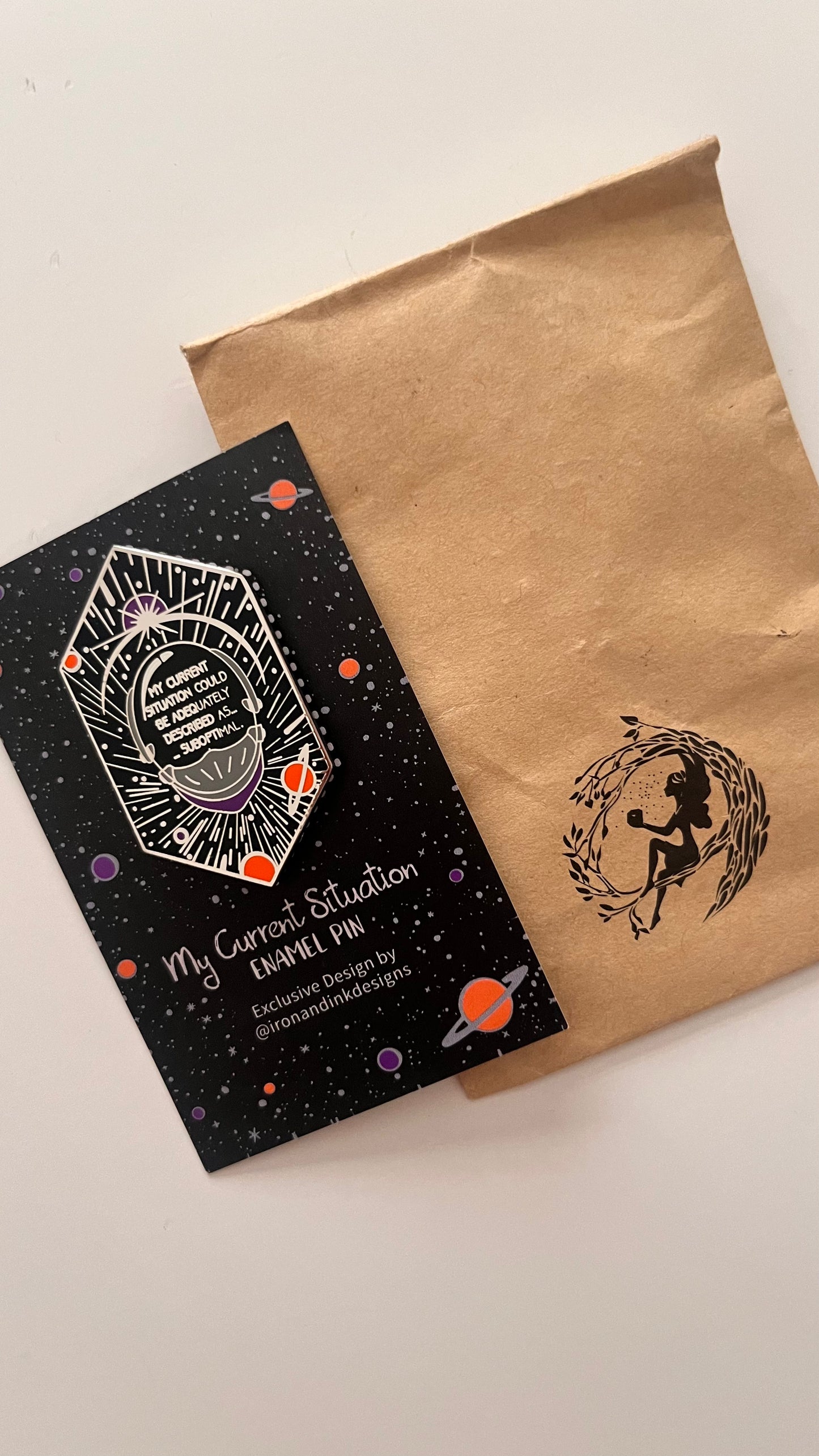 My Current Situation Enamel Pin