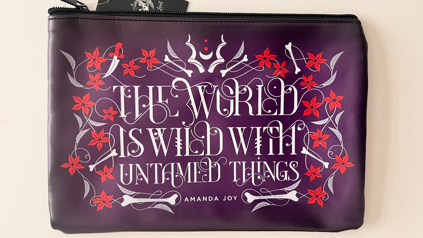 The World Is Wild With Untamed Things: Zip Pouch
