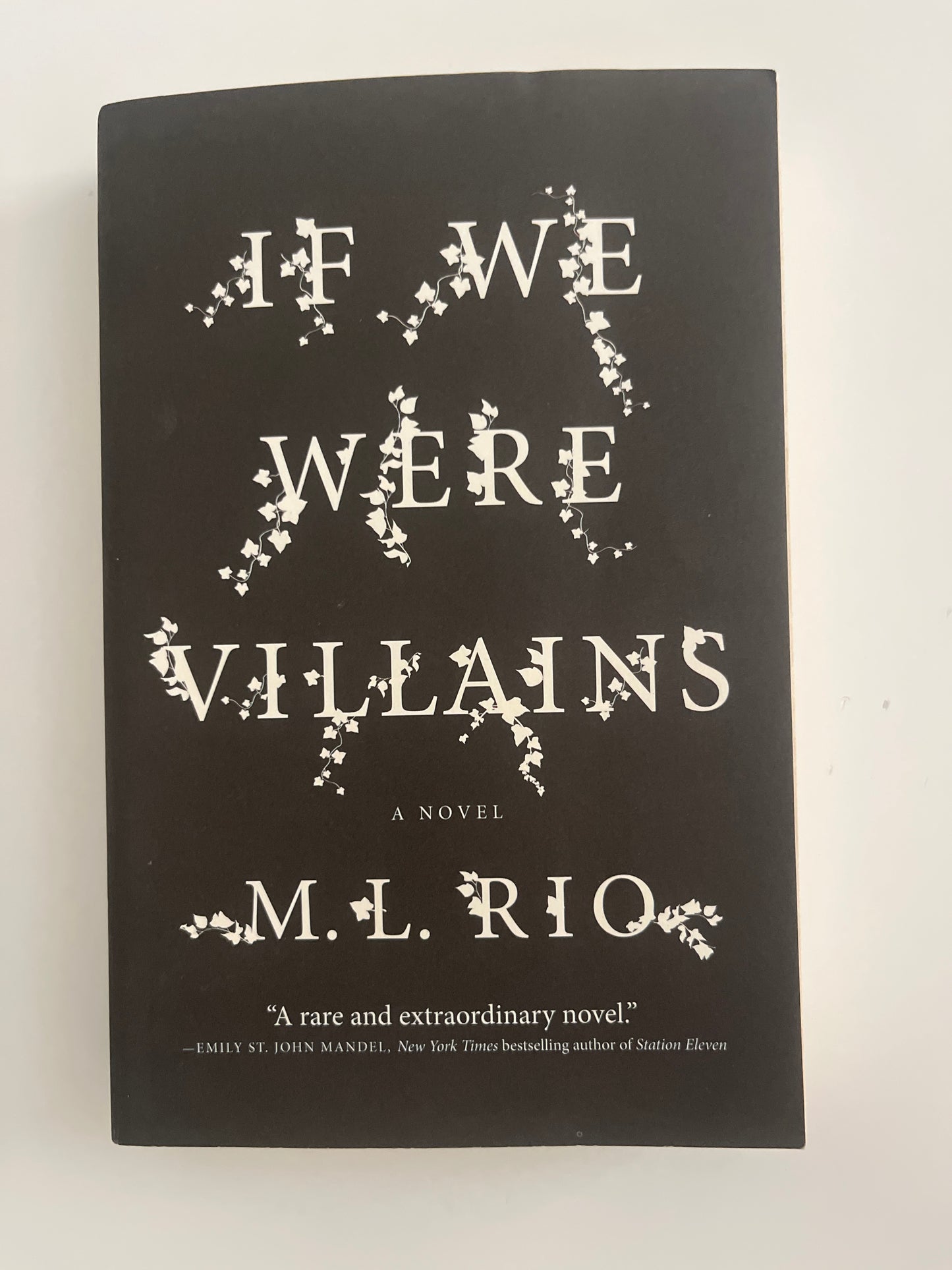 Book titled 'If We Were Vilains' by M.L. Rio on a white background