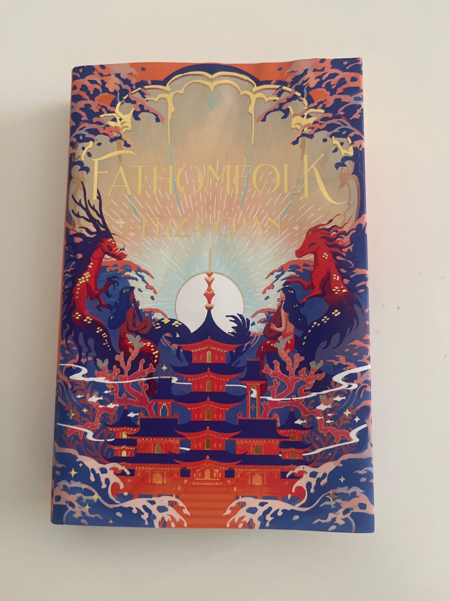 Decorative book cover with fantasy design on a plain background
