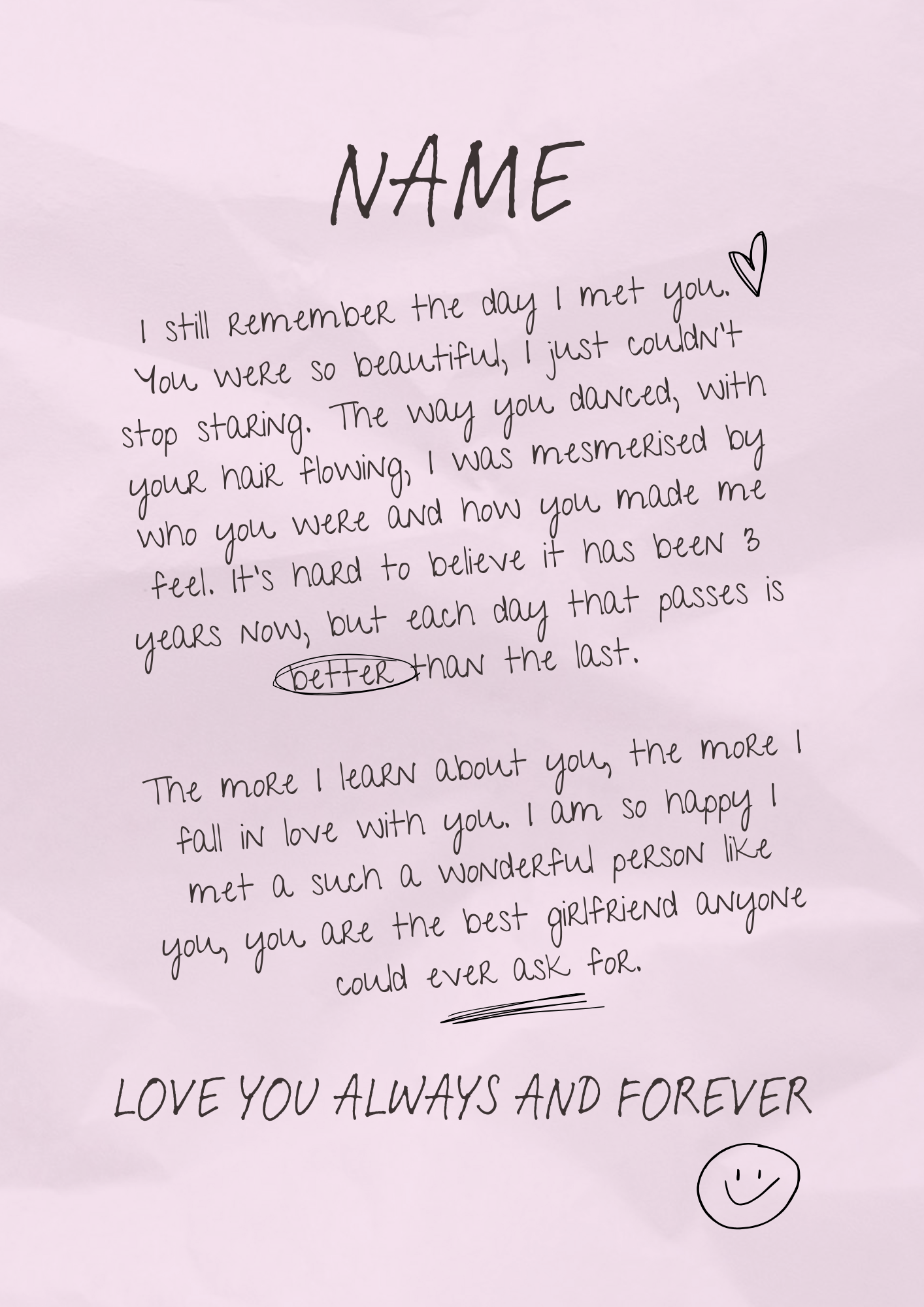 Custom Love letter