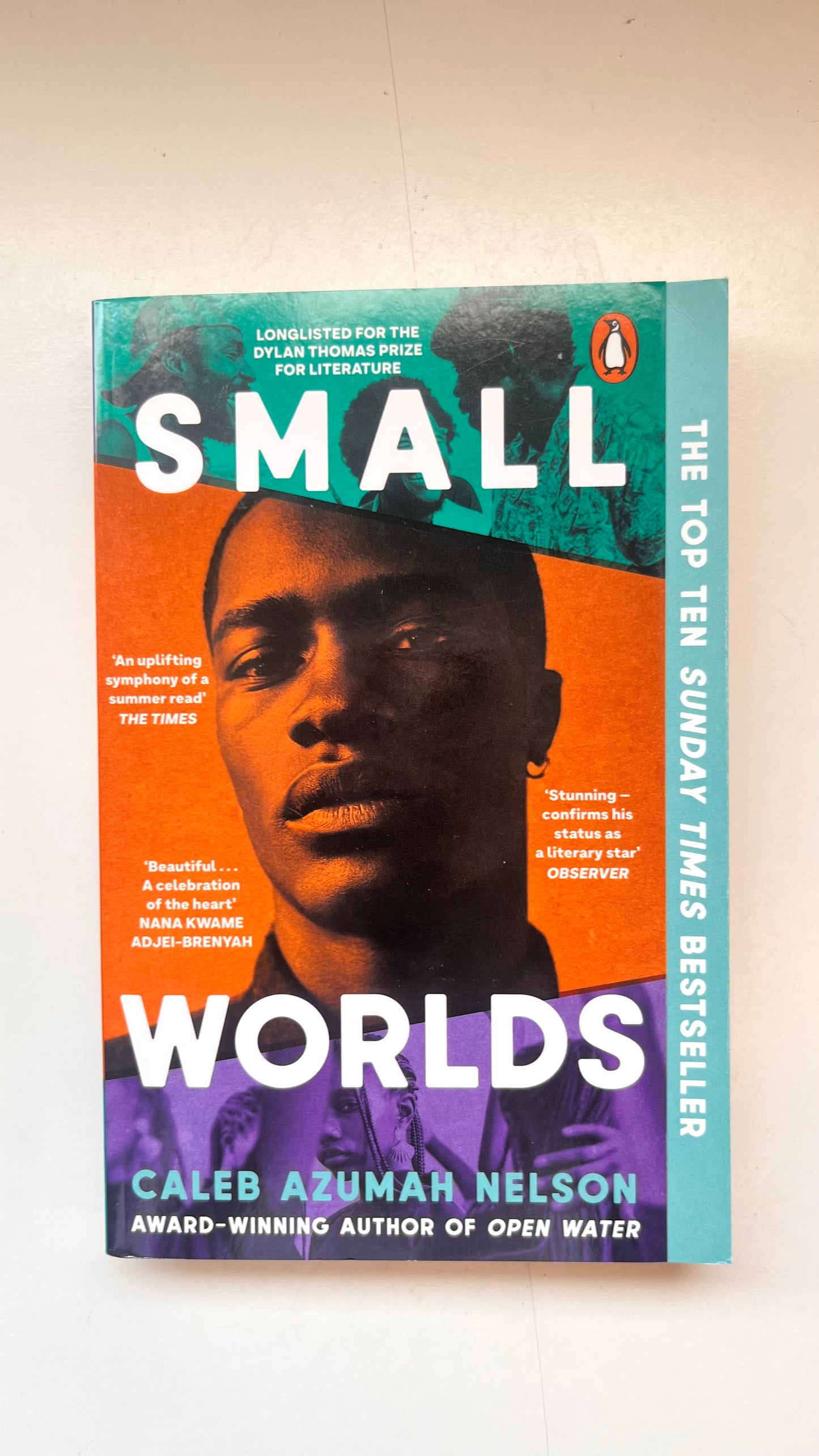 Book cover of 'Small Worlds' by Caleb Azumah Nelson on a white background