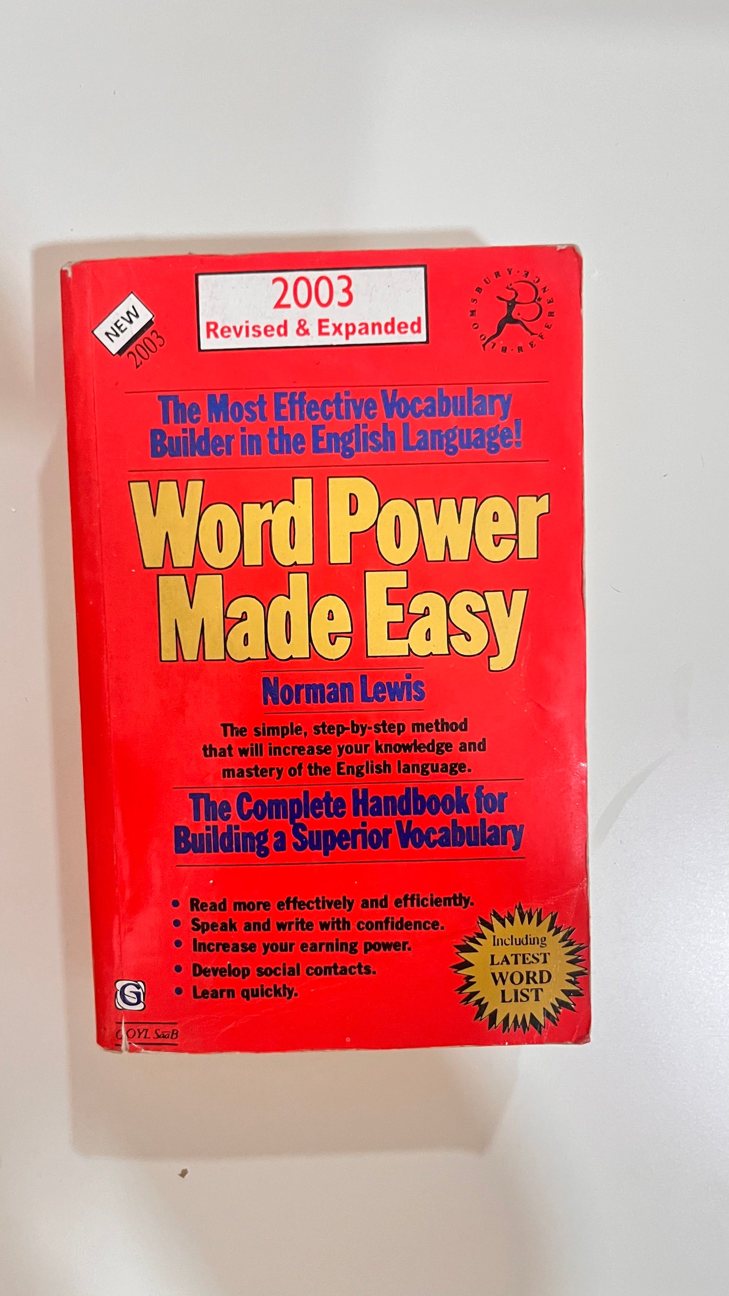 Paperback of Word Power Made Easy by Norman Lewis, offering educational insights.