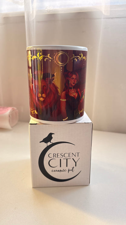 Crescent city ceramic pot