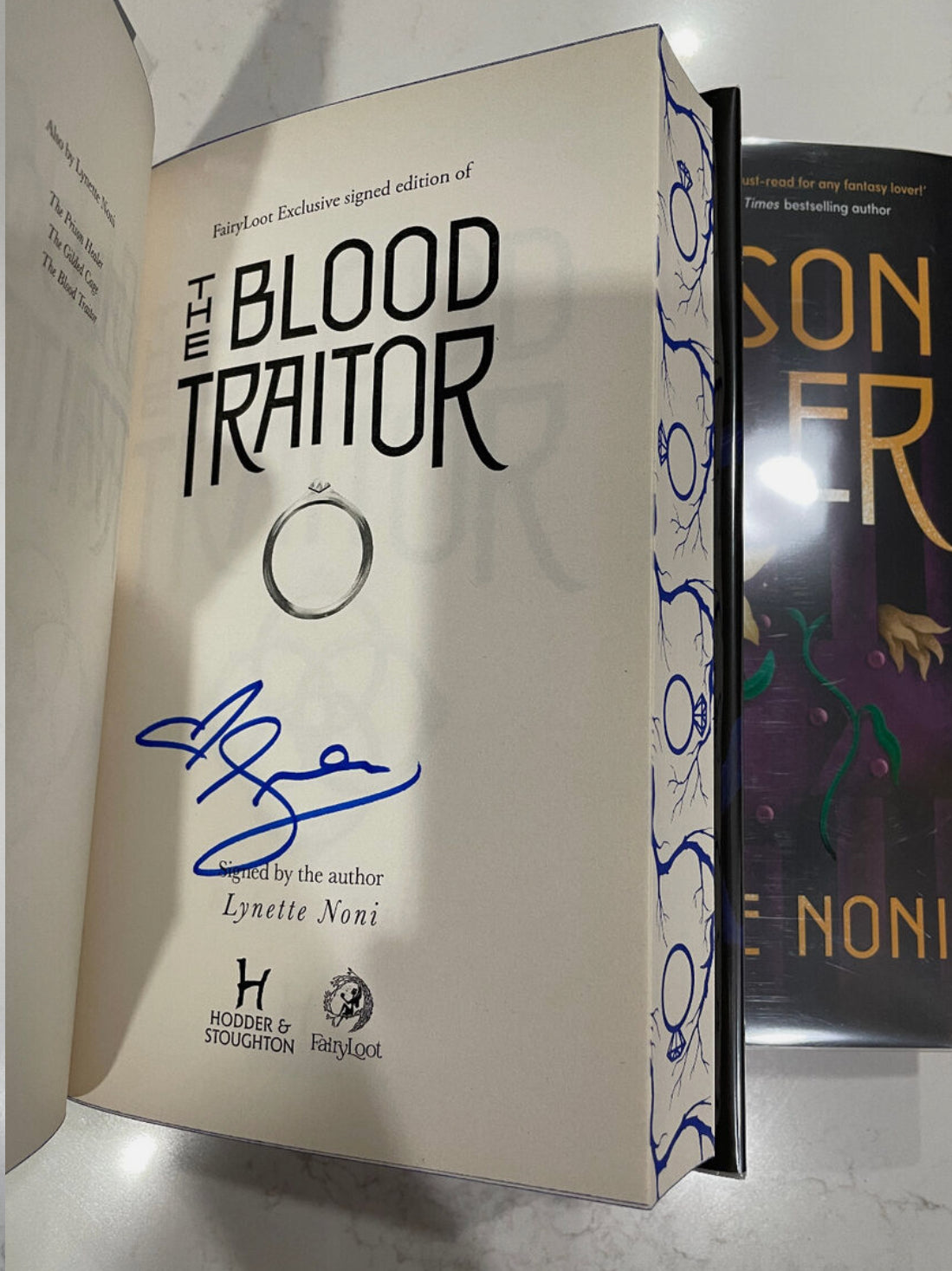 FairyLoot: THE PRISON HEALER The Gilded Cage Signed by LYNETTE NONI 1st Ed Printing