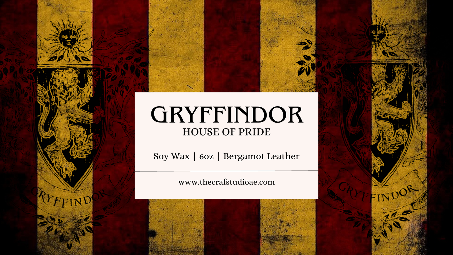 Gryffindor - House of Pride - Literary Candle