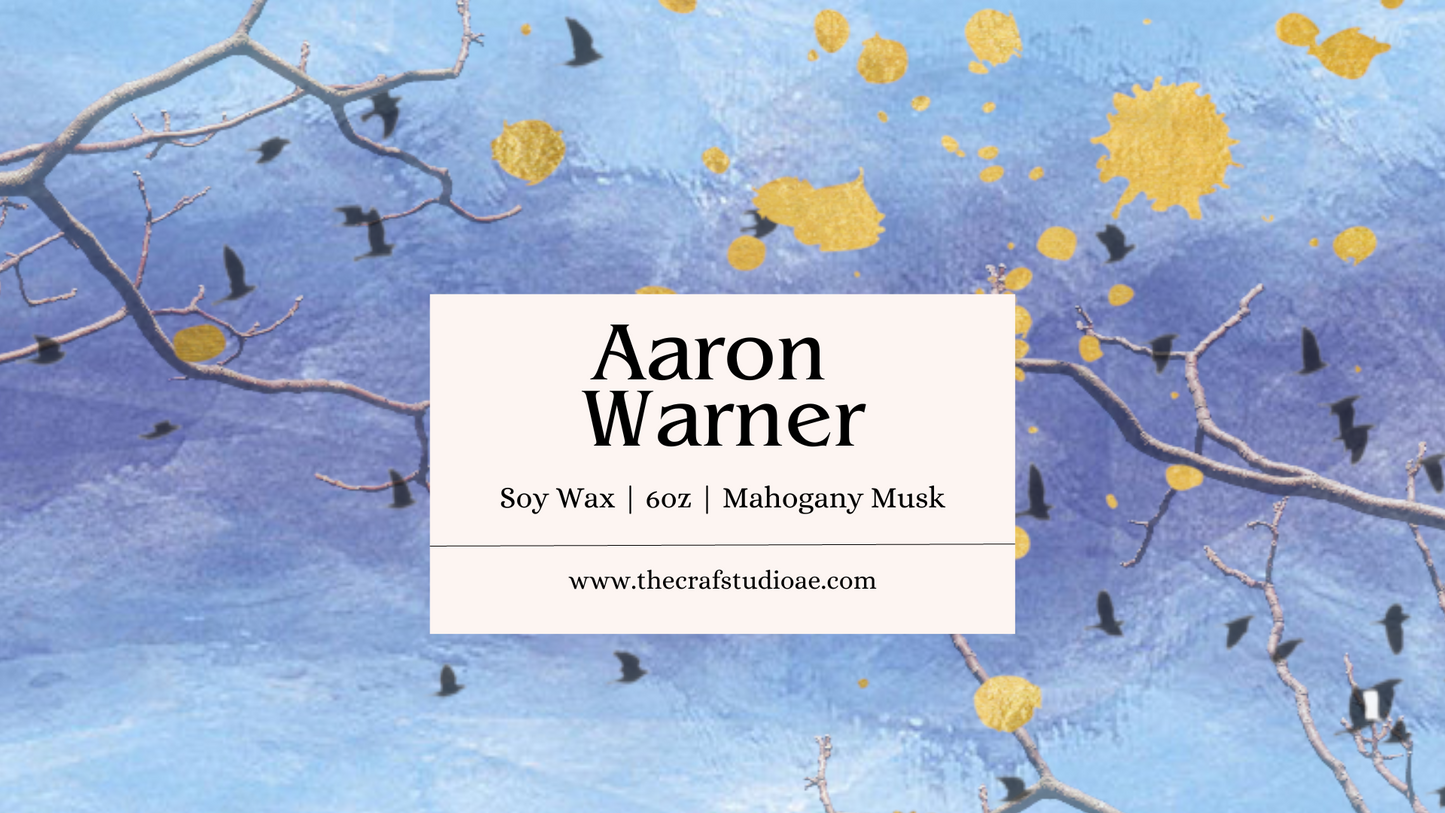 Aaron Warner- Literary Candle