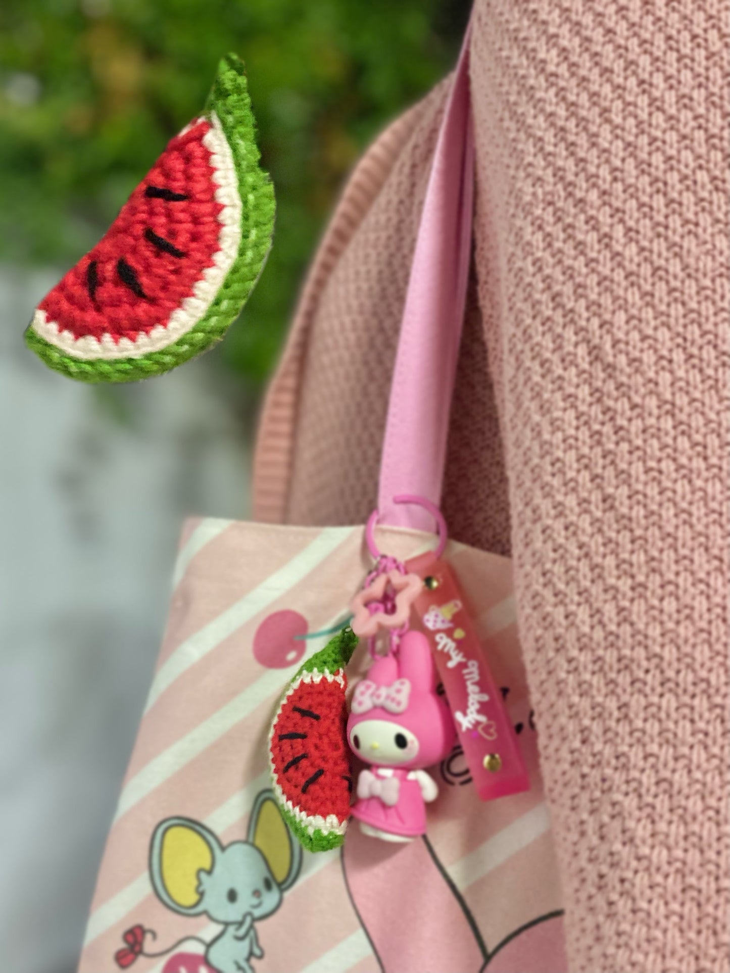 Watermelon Keychain crochet