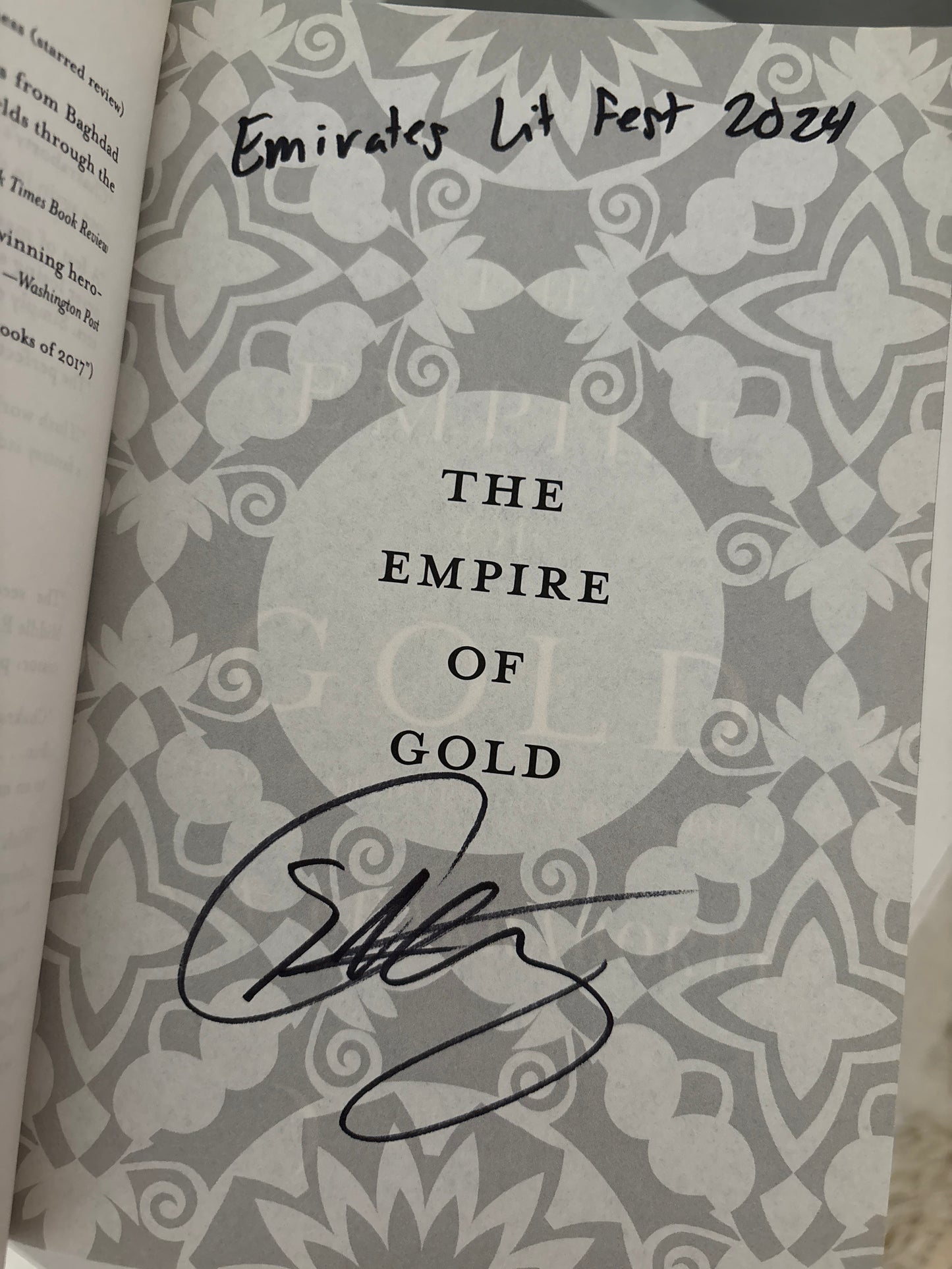 Signed: Empire of gold by S. A. Chakraborty (Paperback)