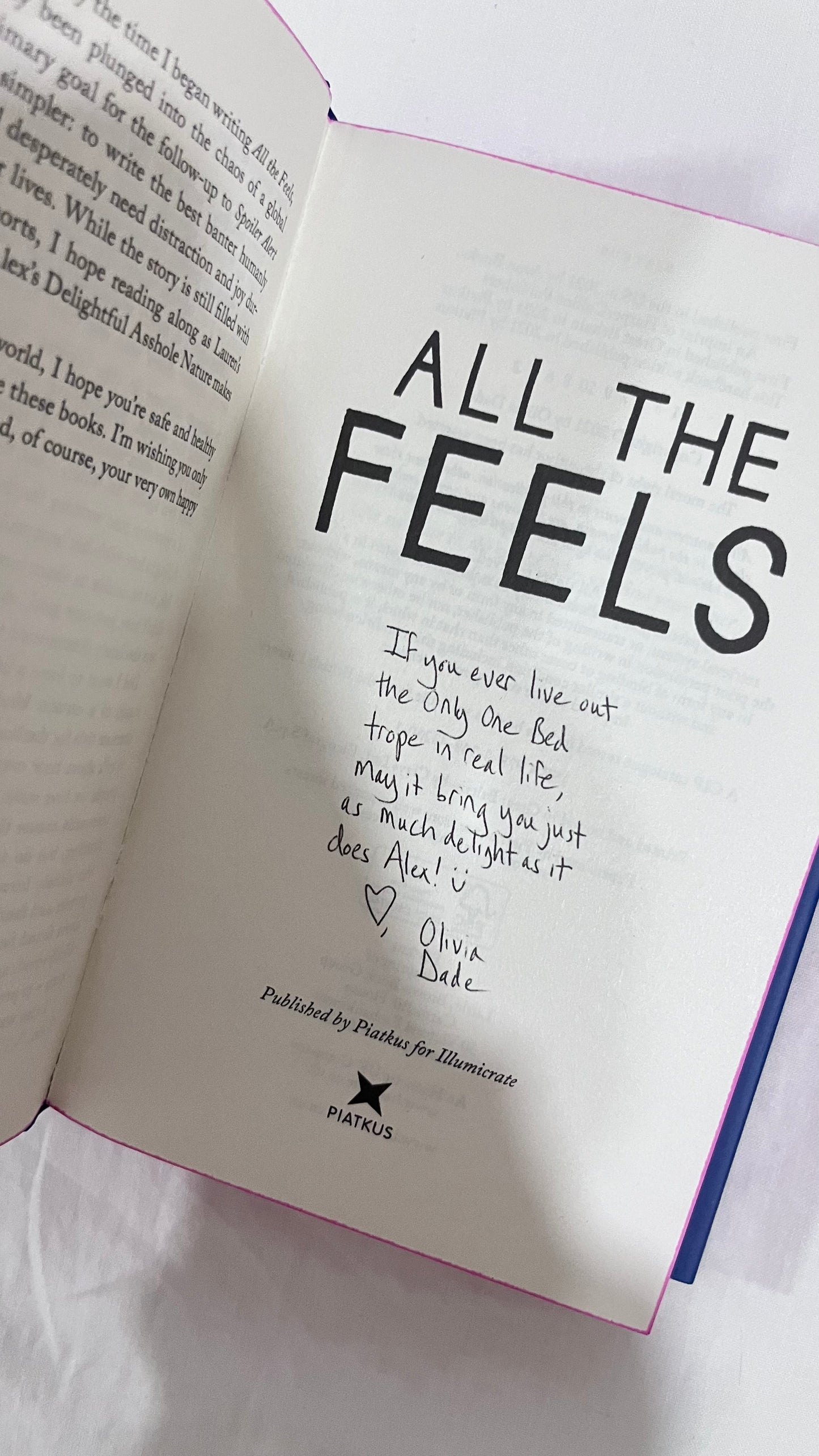 Fairyloot: All The Feels by Olivia Dade (Hardcover)