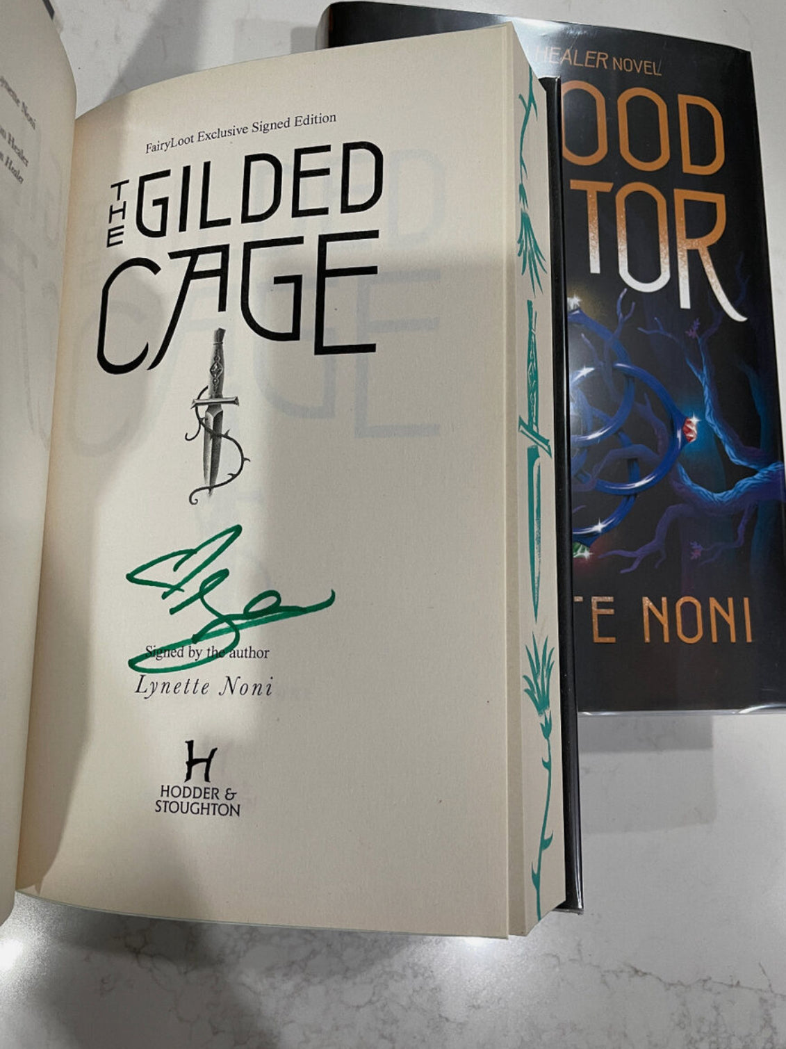 FairyLoot: THE PRISON HEALER The Gilded Cage Signed by LYNETTE NONI 1st Ed Printing