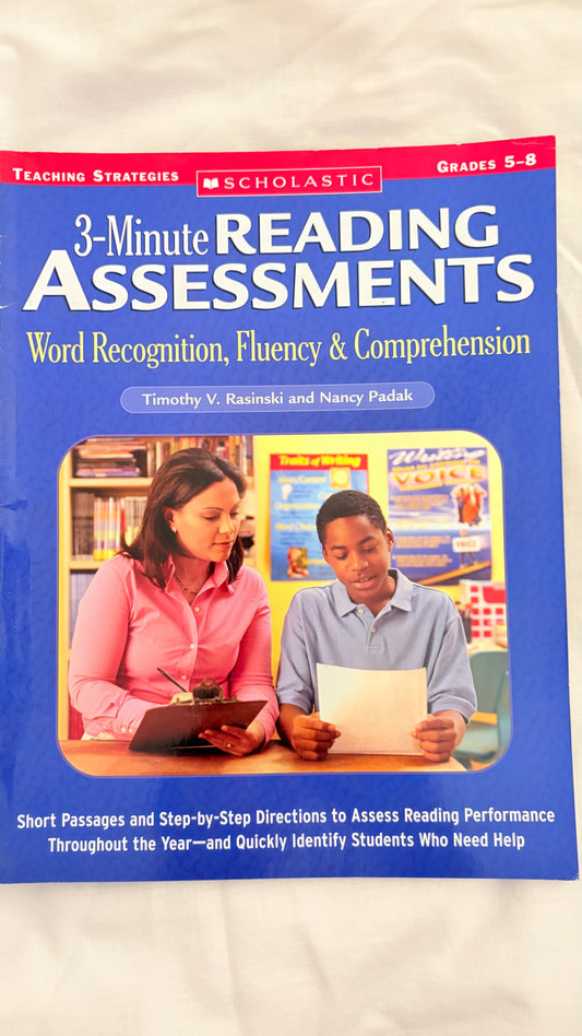 Scholastic : 3 minute reading assessments