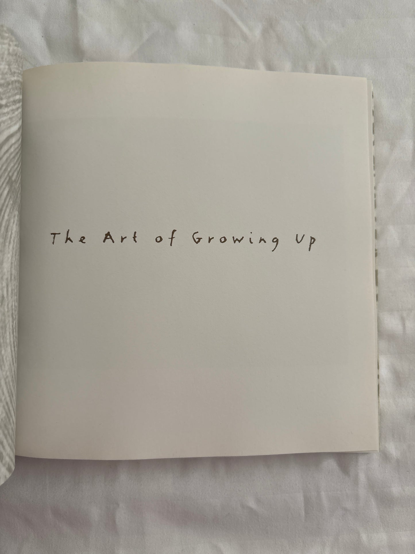 The art of growing up (Hardcover)