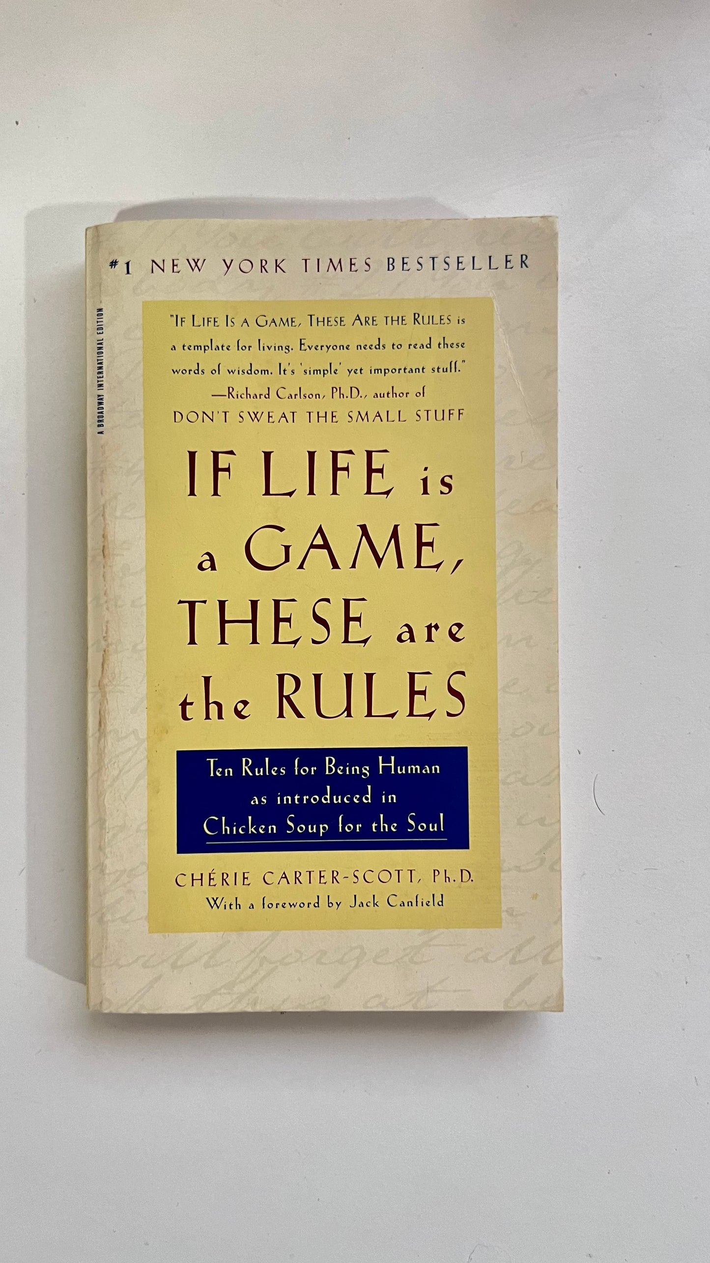 If life is a game , these are the rules by Cherie Carter (Paperback)