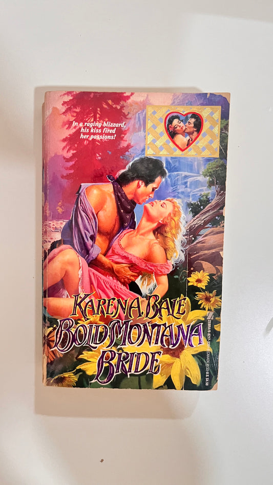 Paperback of Bold Montana Bride by Karena Bale, featuring a stunning Western romance cover.

