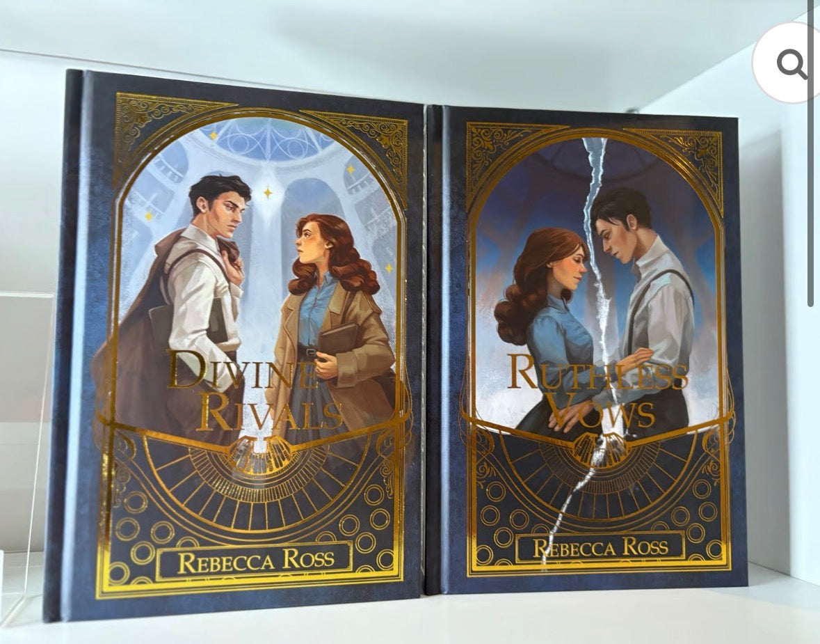 Two books titled 'Ruthless' and 'Ruthless II' by Rebecca Ross on a white surface.