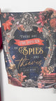 Book cover of 'These Are the Hours of Spies and Thieves' by Lexi Ryan with decorative elements.