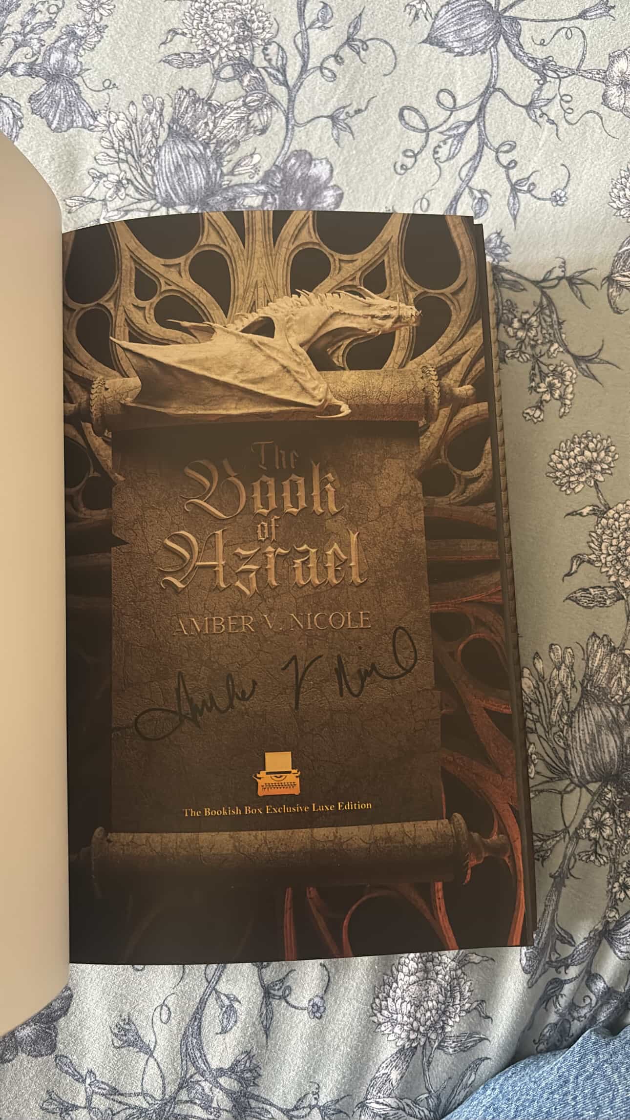 Bookish box : The Book Of Azrael by Amber V. Nicole (Hardcover)