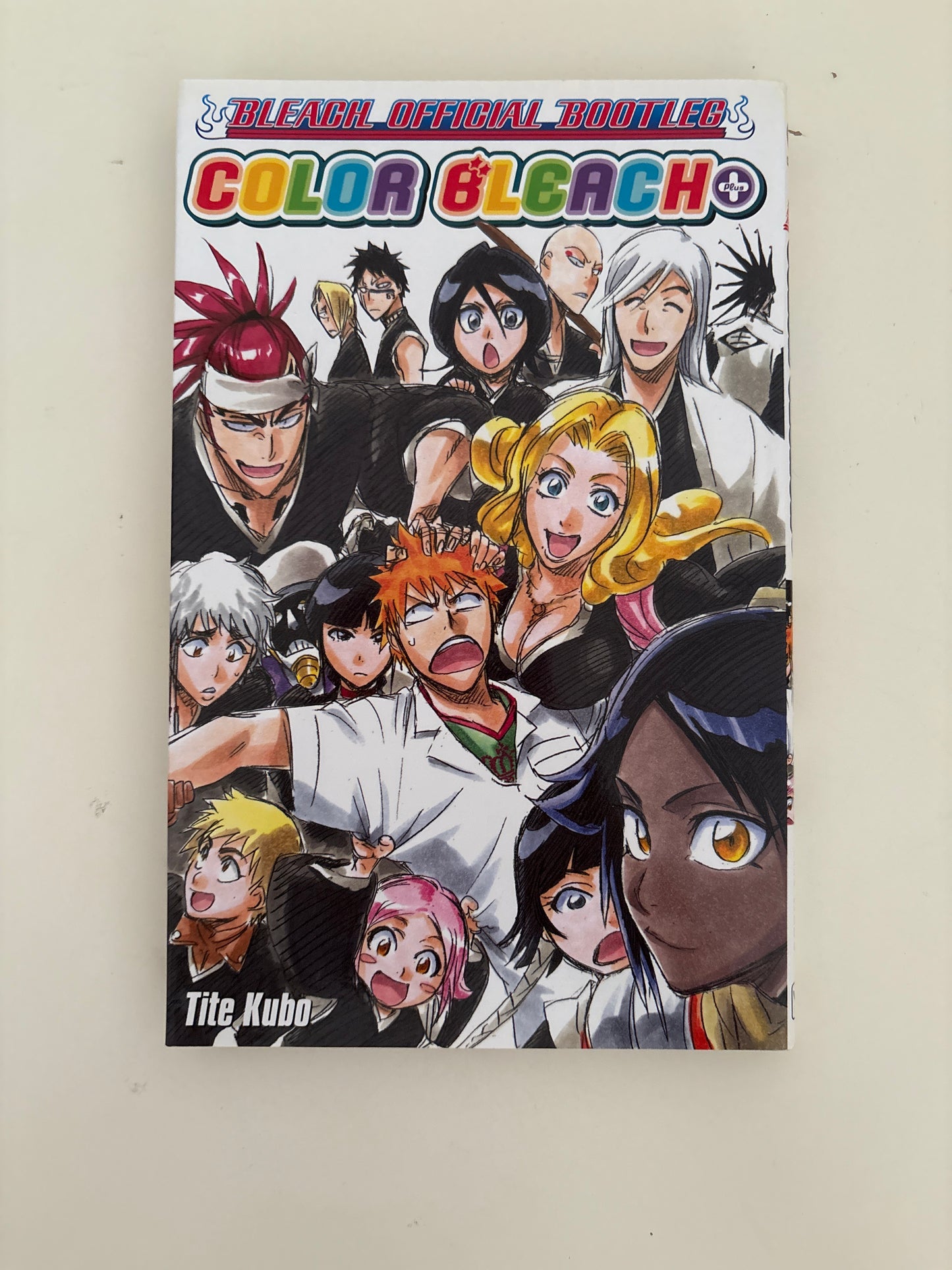 Anime character collection on a 'Color Bleach' book cover