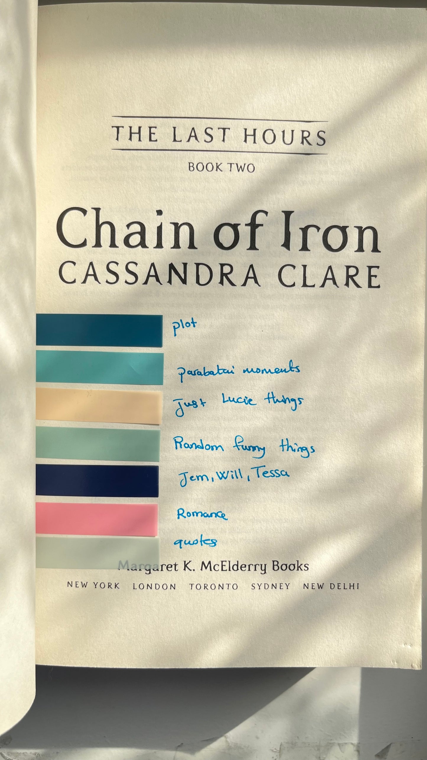 Chain of Iron by Casandra Clare (Paperback - Annotated)