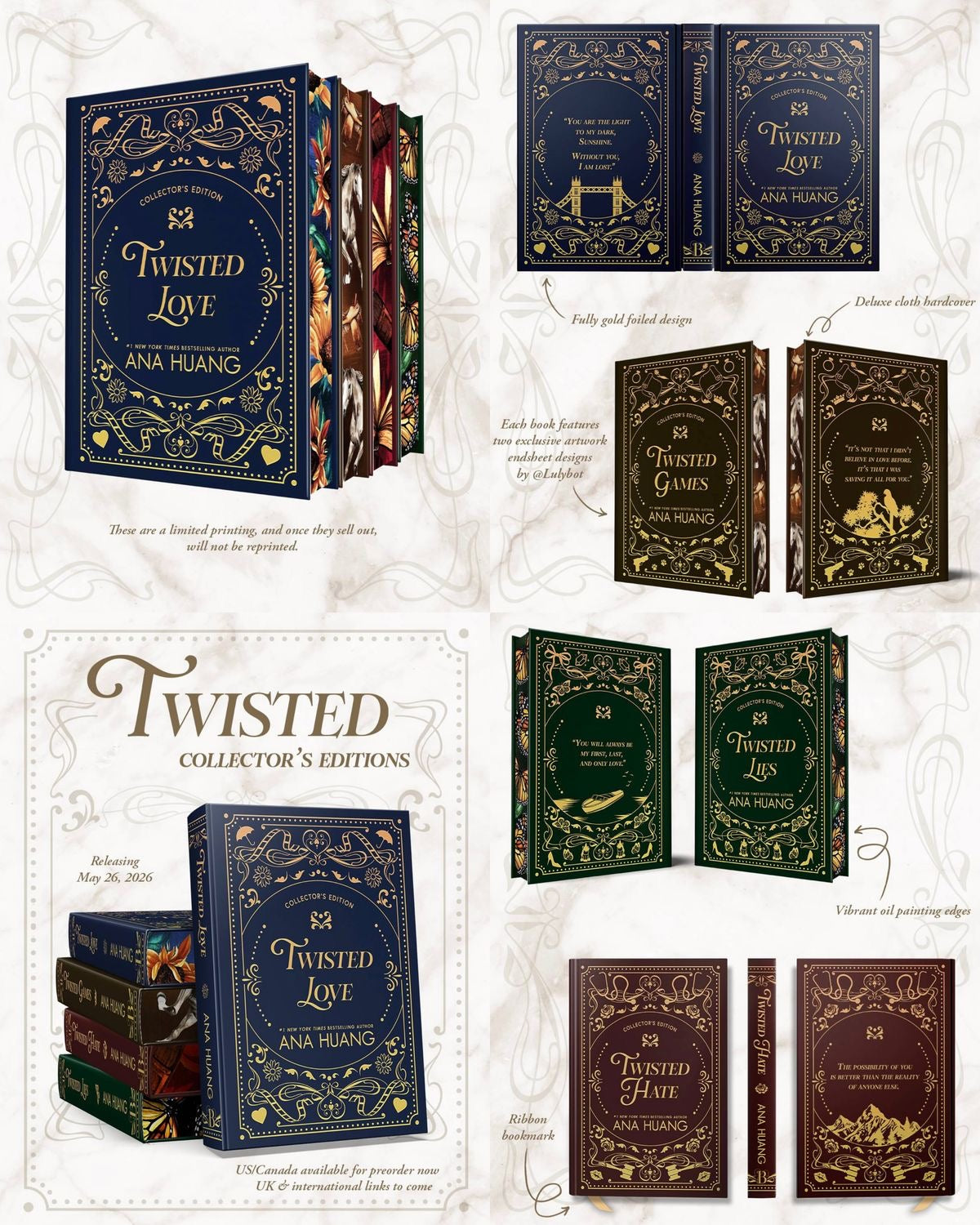 Collectors edition: Twisted series by Ana Huang (Hardcover)