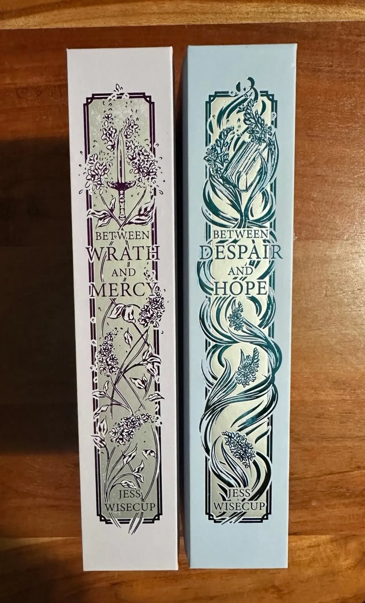 Bookish book: Between wrath and mercy by Jess Wisecup (Hardcover)