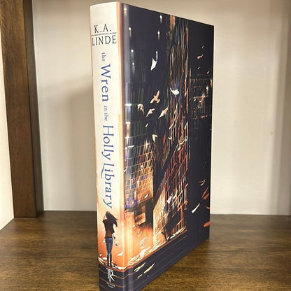 Wren In the Holly Library By K.A Linde (Hardcover) - Sprayed Edges