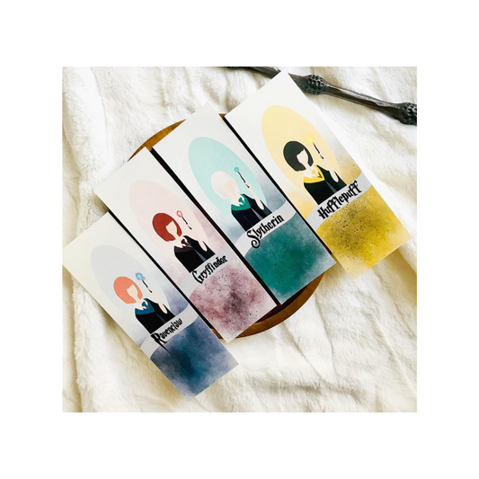 Set of Harry Potter-themed soaps on a white fabric background