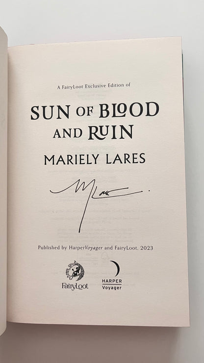 Fairyloot: Sun of Blood and Ruin by Mariely Lares (Hardcover)