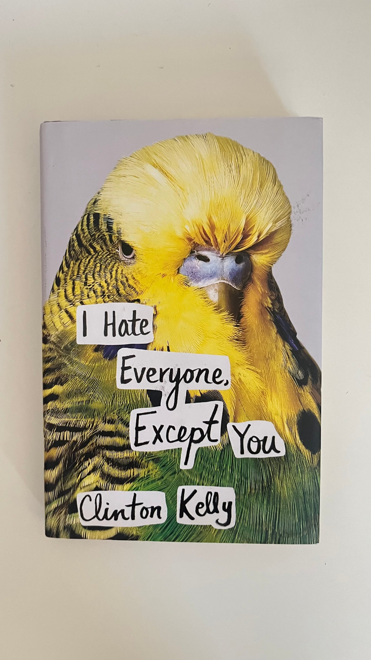 Paperback edition of I Hate Everyone But You with a bold and playful cover featuring text messages and emojis.

