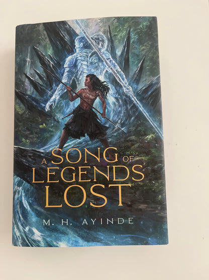 Book cover of 'Song of Legends Lost' by M.H. Ayinde on a light background