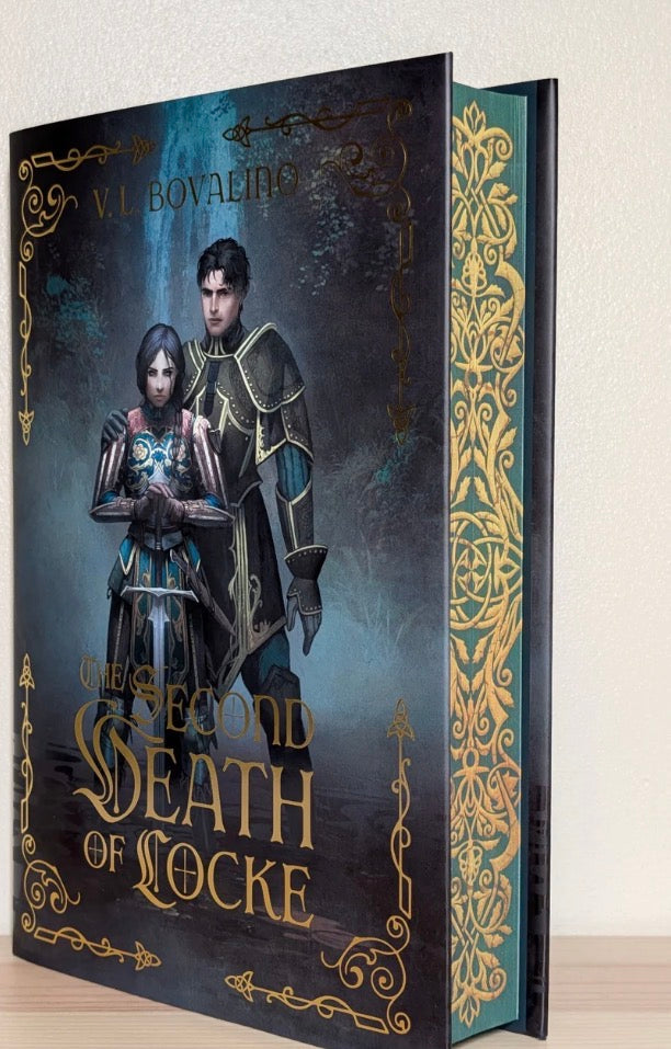 Book cover of 'The Second Death of Locke' with ornate design and characters on a dark background