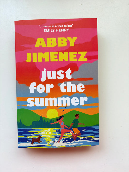 Book cover of 'Just for the Summer' by Abby Jimenez with a colorful design on a white background