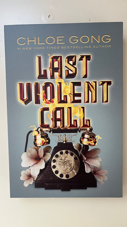 Hardcover set of Last Violent Call by Chloe Gong featuring two novellas with matching covers in a historical fantasy setting.

