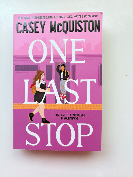 Book cover of 'One Last Stop' by Casey McQuiston on a white background