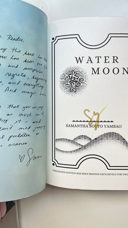 Rare OwlCrate edition of Watermoon with exclusive cover and sprayed edges