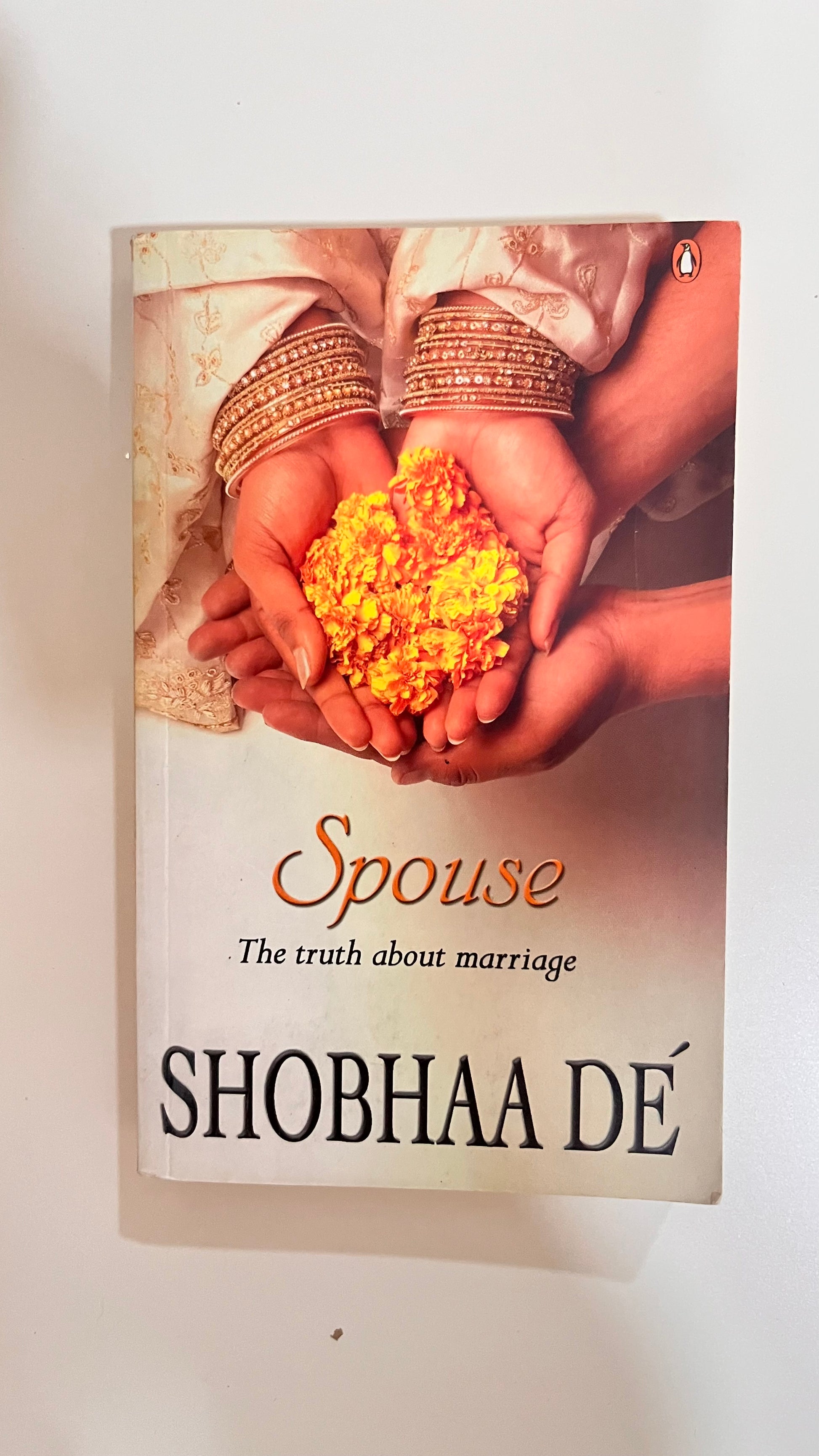 Cover of Spouse by Shobhaa De, a bestselling book on Indian marriage and relationships.

