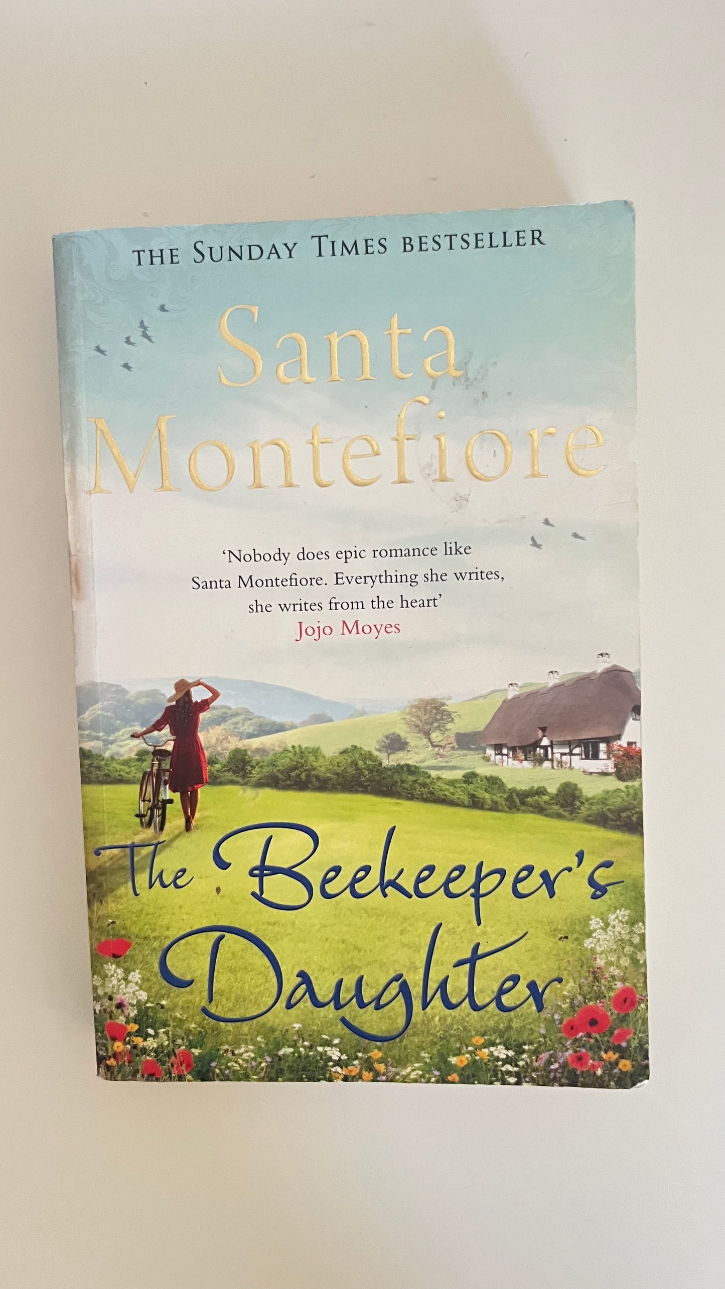 Paperback edition of The Beekeepers by Dana L. Church with a vibrant cover featuring honeybees and flowers.

