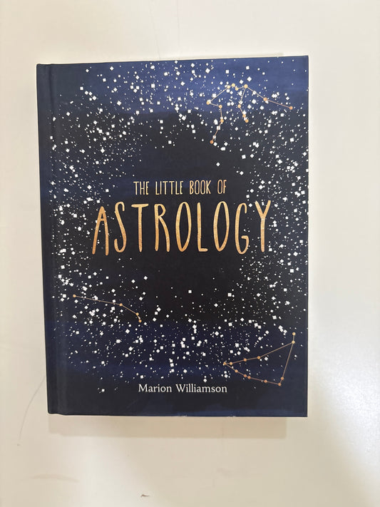 Book titled 'The Little Book of Astrology' by Marion Williamson on a white background