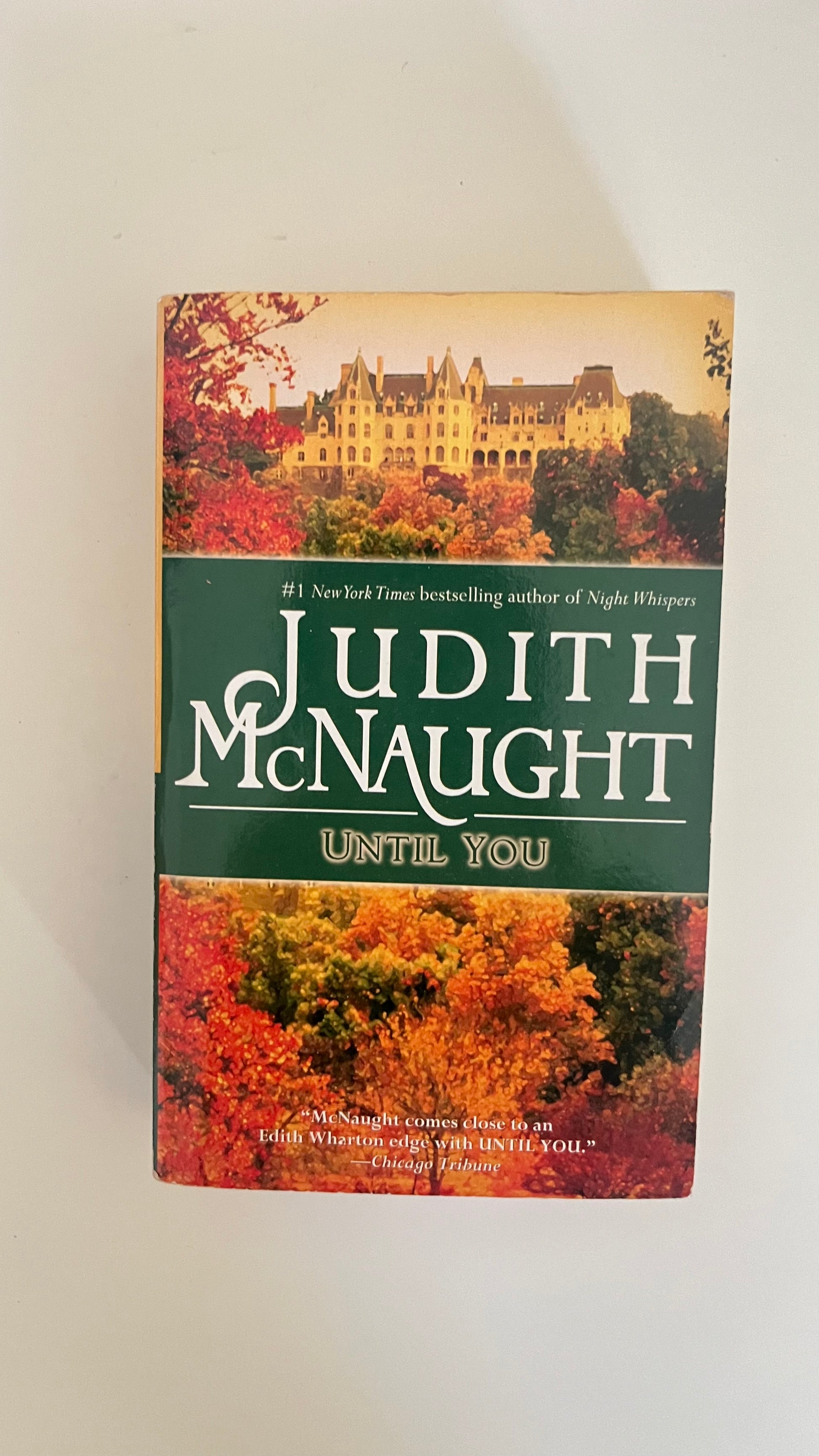 Paperback of Until You by Judith McNaught featuring a classic romance cover with soft, romantic imagery.

