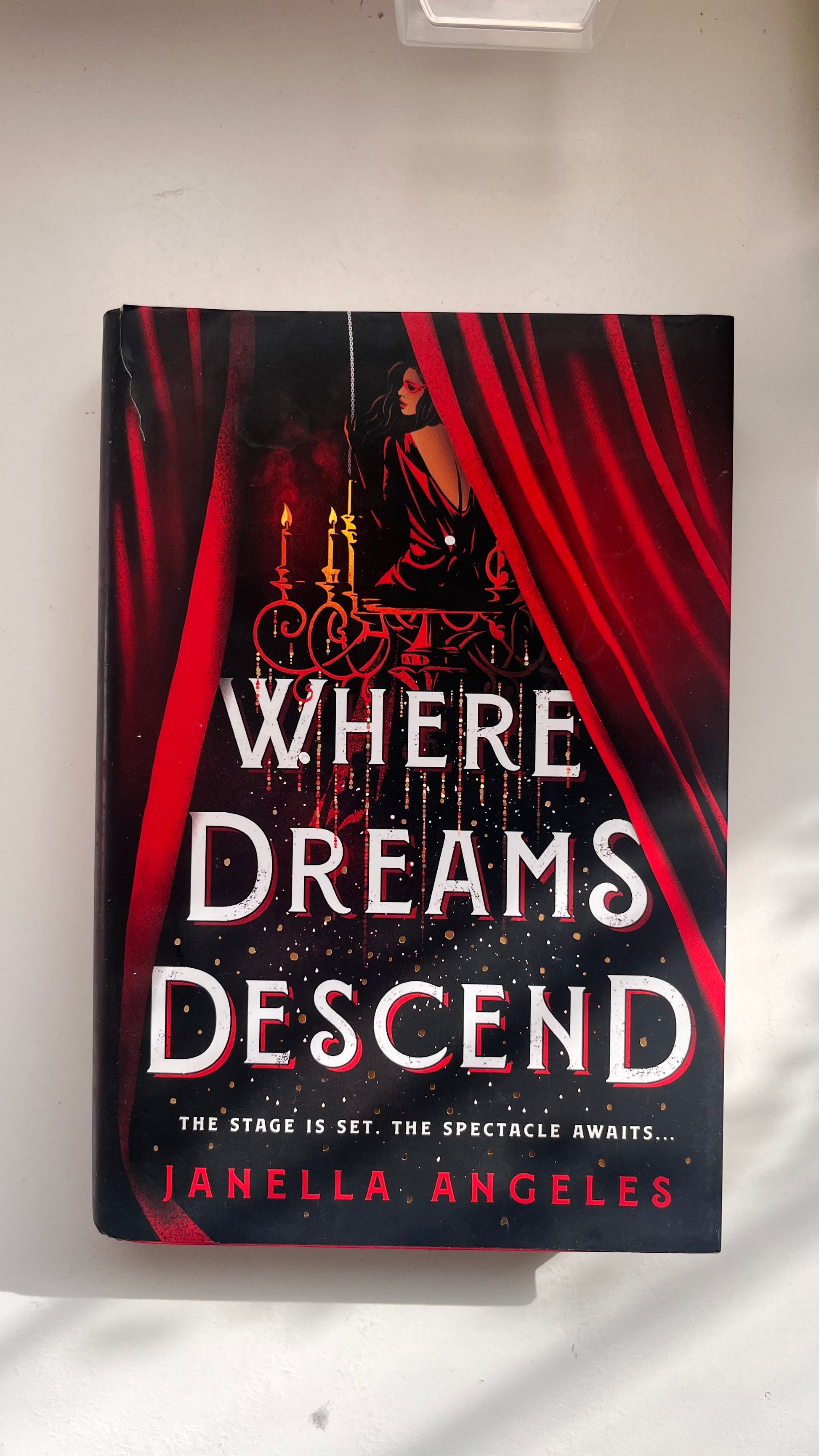 Cover of Where Dreams Descend by Janella Angeles – A dazzling fantasy inspired by magic and illusion