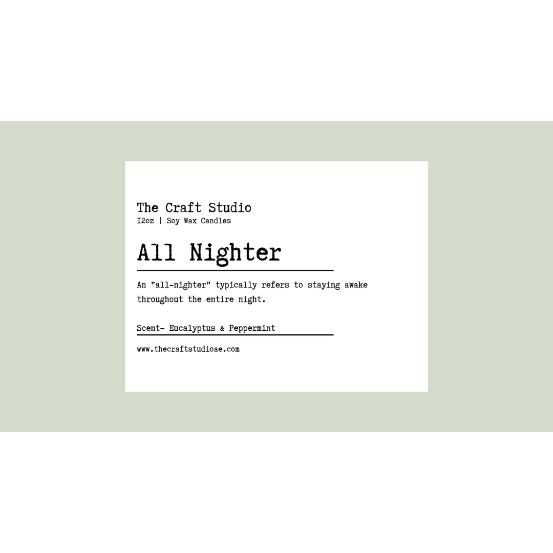 All Nighter Candle (Vintage Literary Collection)